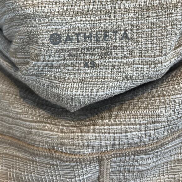 Athleta XS High Rise Jacquard Chaturanga 7/8 Tight Leggings Quail Beige - Picture 3 of 8